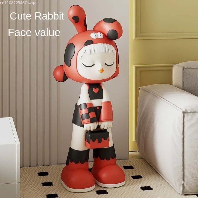 Art Craft Model - Kunstvolle Cartoon-Mädchen-Statue, Innenraum-Modefigur, Kunstharz-Handwerk, Laden- und