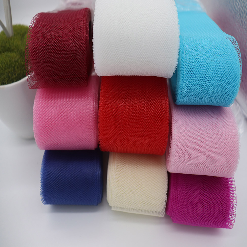Art Craft Market - Weiches Polyester-Netzband, flaches, schlichtes Crinoline-Gewebe mit