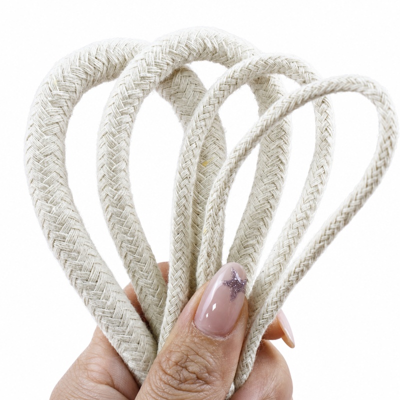 Macrame Cord Cotton - 10/20M 4/6/8/10mm 16-fach Gedrehte Baumwollschnur mit