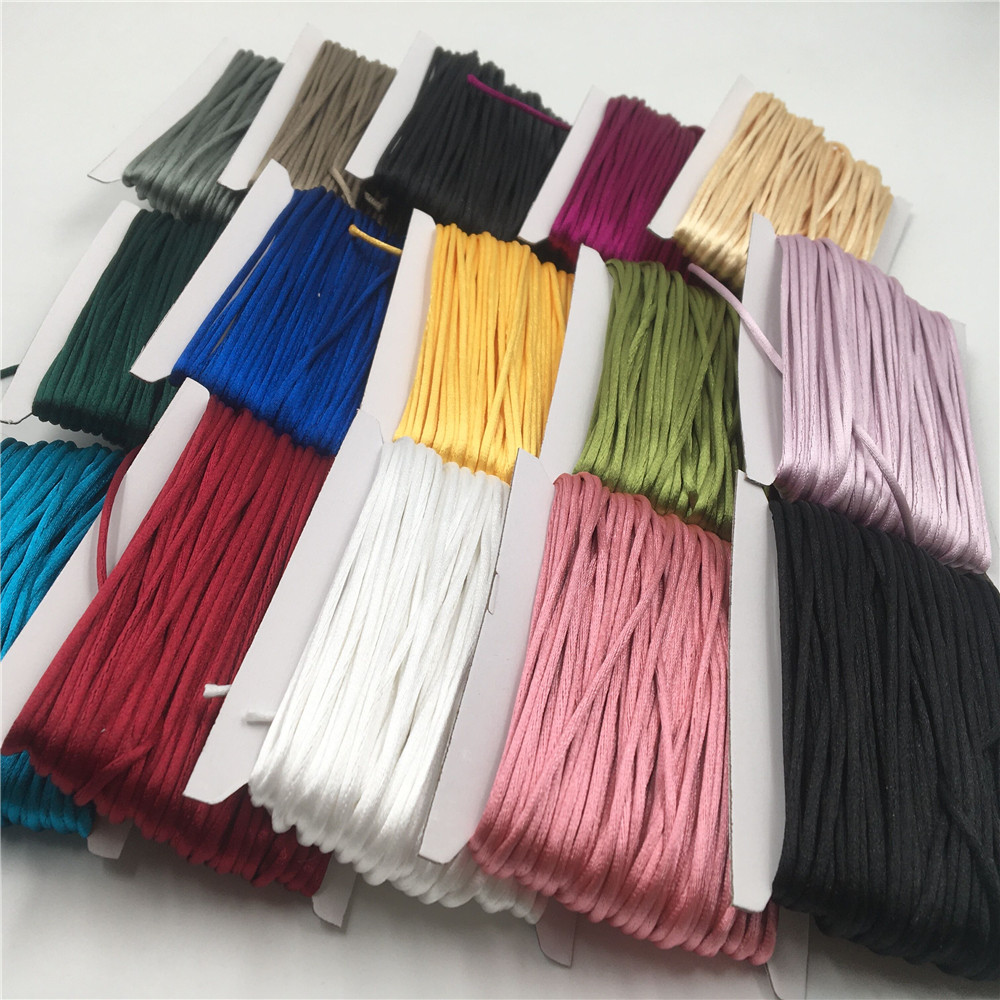 Macrame Cord Cotton - 2 mm geflochtene Makramee-Seide, Makramee-Schnur, Seil,