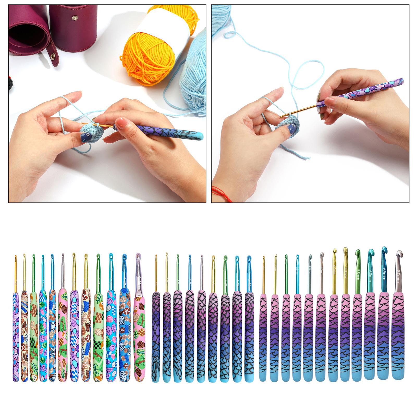 Polymer Clay Set - Hakenset, ergonomische Haken, Gewinde, weiche Griffe,
