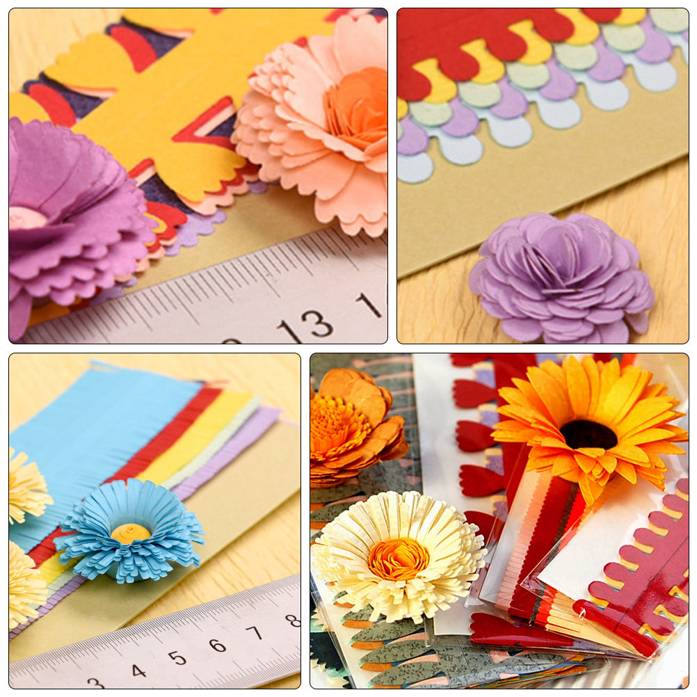 Quilling Paper Strips - 60-teiliges handgemachtes Quilling-Streifenset, Blumen-Quilling-Papier, DIY-Bastelset für