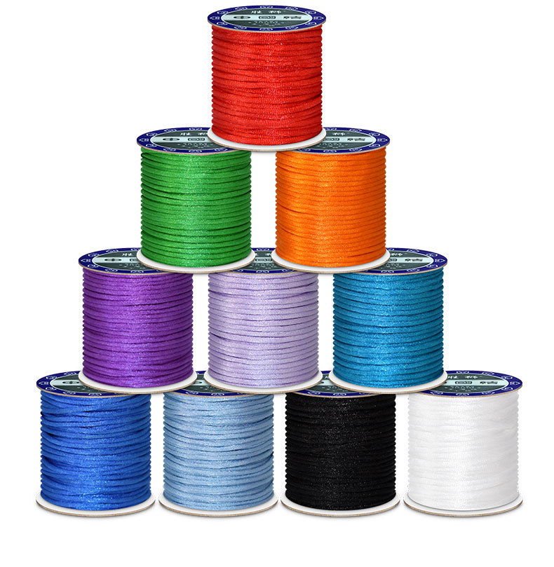 Macrame Cord Cotton - 1,5mm 2mm 2,5mm Nylon Baumwolle schwarz