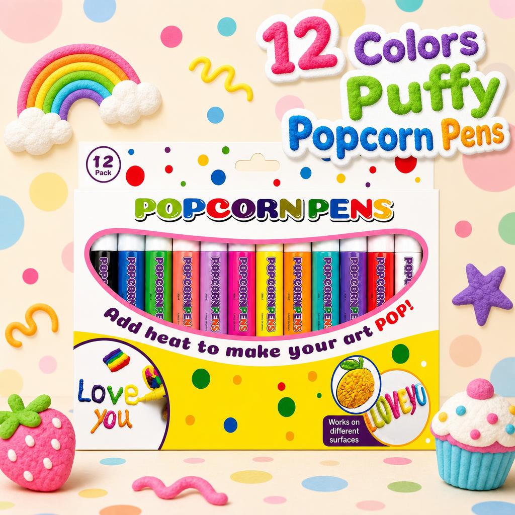 Art Craft Doodle - 12 Farben 3D Magische Hitzeaktivierte Pop-Stifte