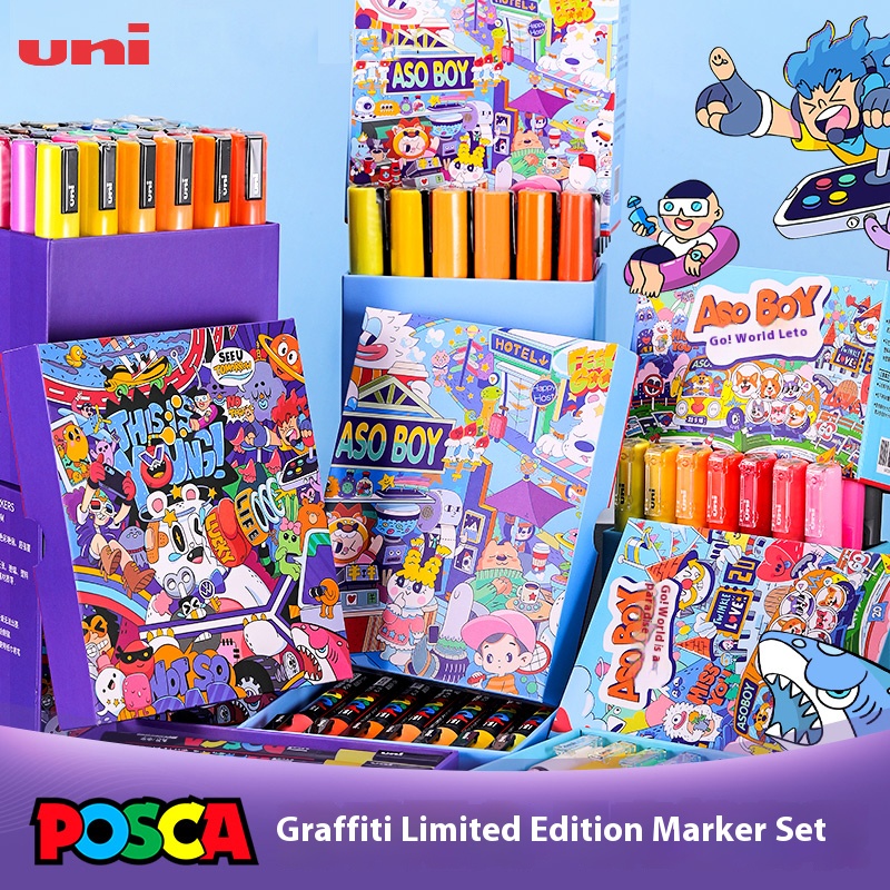 Art Craft Doodle - UNI POSCA Graffiti Limited Markierungsstift, 1