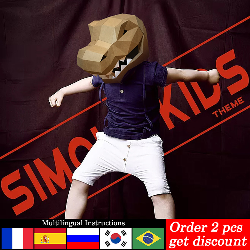 Art Craft Center - Tyrannosaurus Rex Tier Maske Papier Modell,