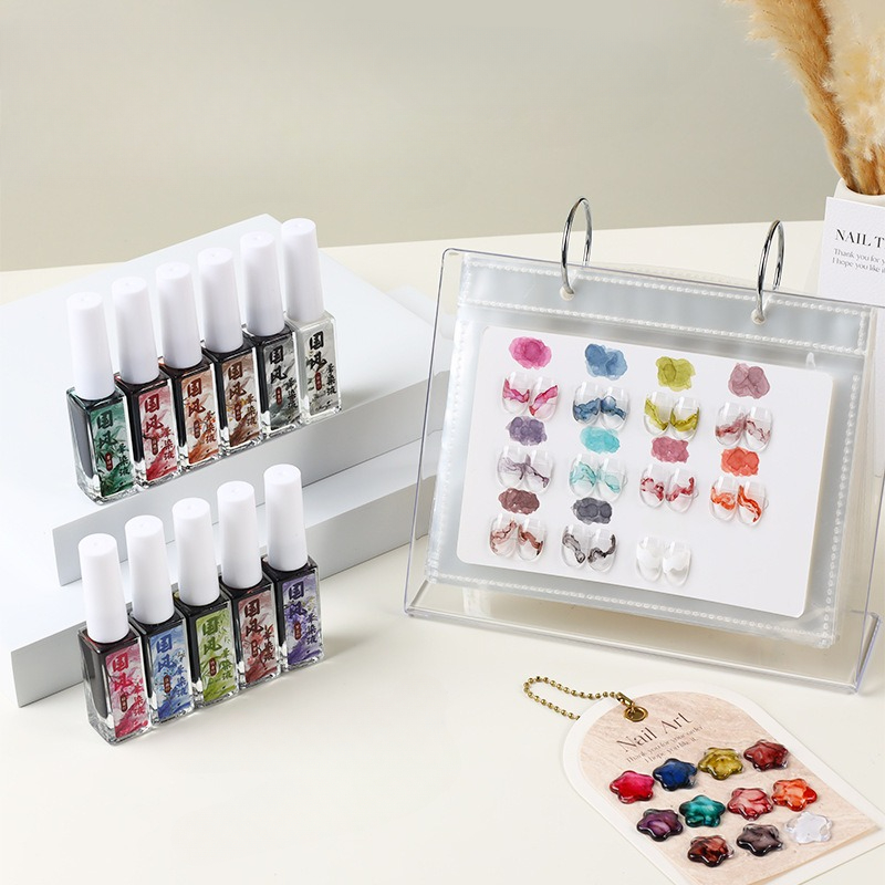 Alcohol Ink Set - 12 Farben Alkohol-Tinten für Nägel, blühender