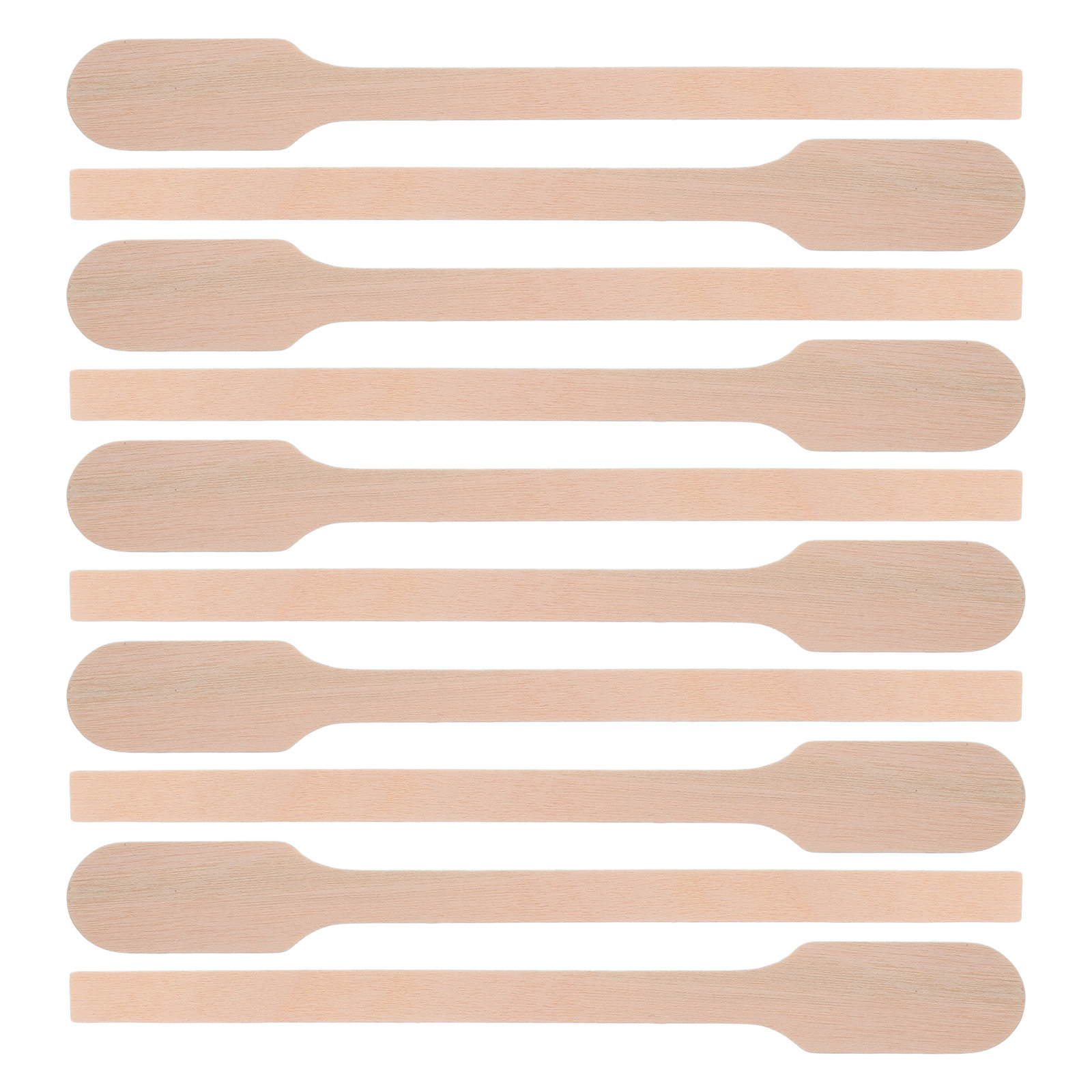 Art Craft Market - 200 Stück Holz-Rührstäbchen 5 Zoll Flaches