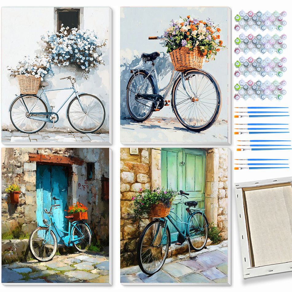 Art Craft Idea - CHENISTORY Fahrrad Malen nach Zahlen Handarbeit