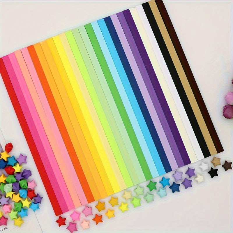 Quilling Paper Strips - Packung mit 1030 Blatt Star Origami