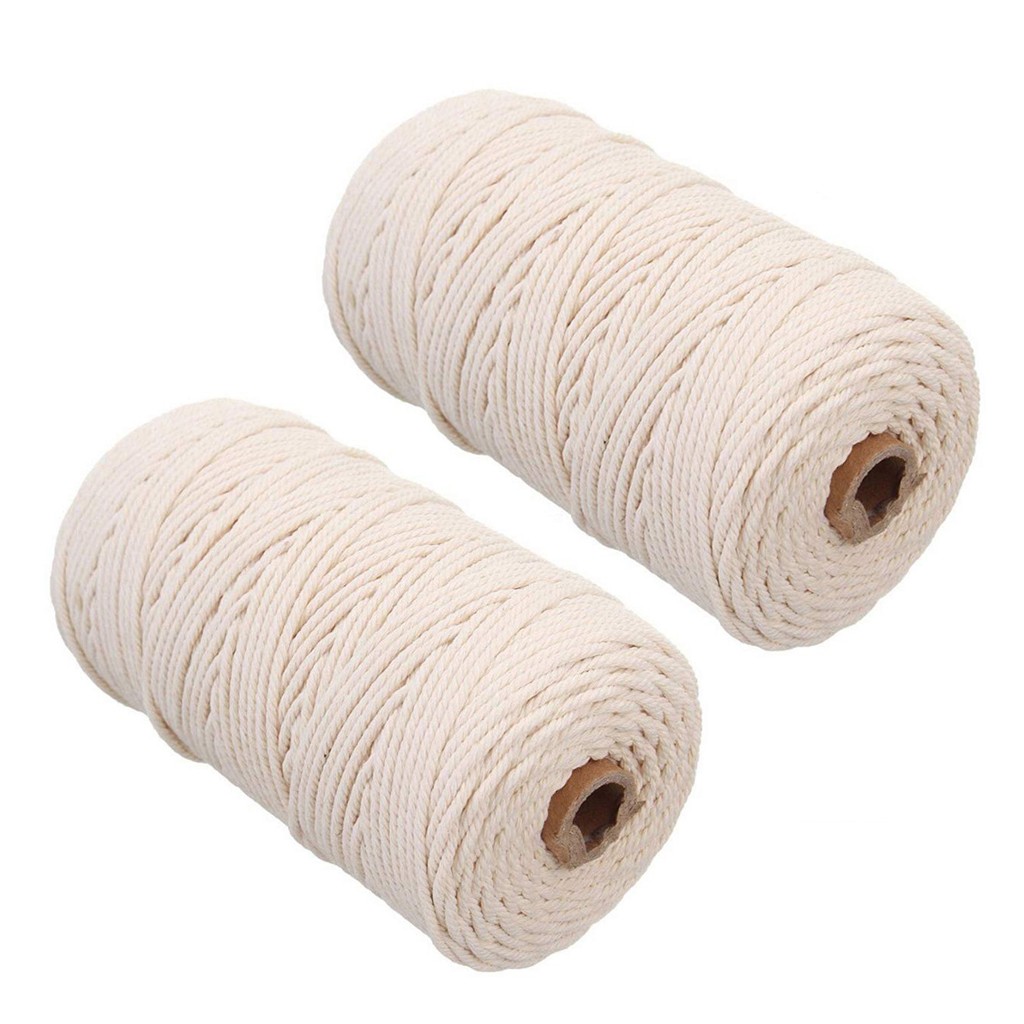 Macrame Cord Cotton - Makramee-Seil, 2 mm, 200 m, natürliche