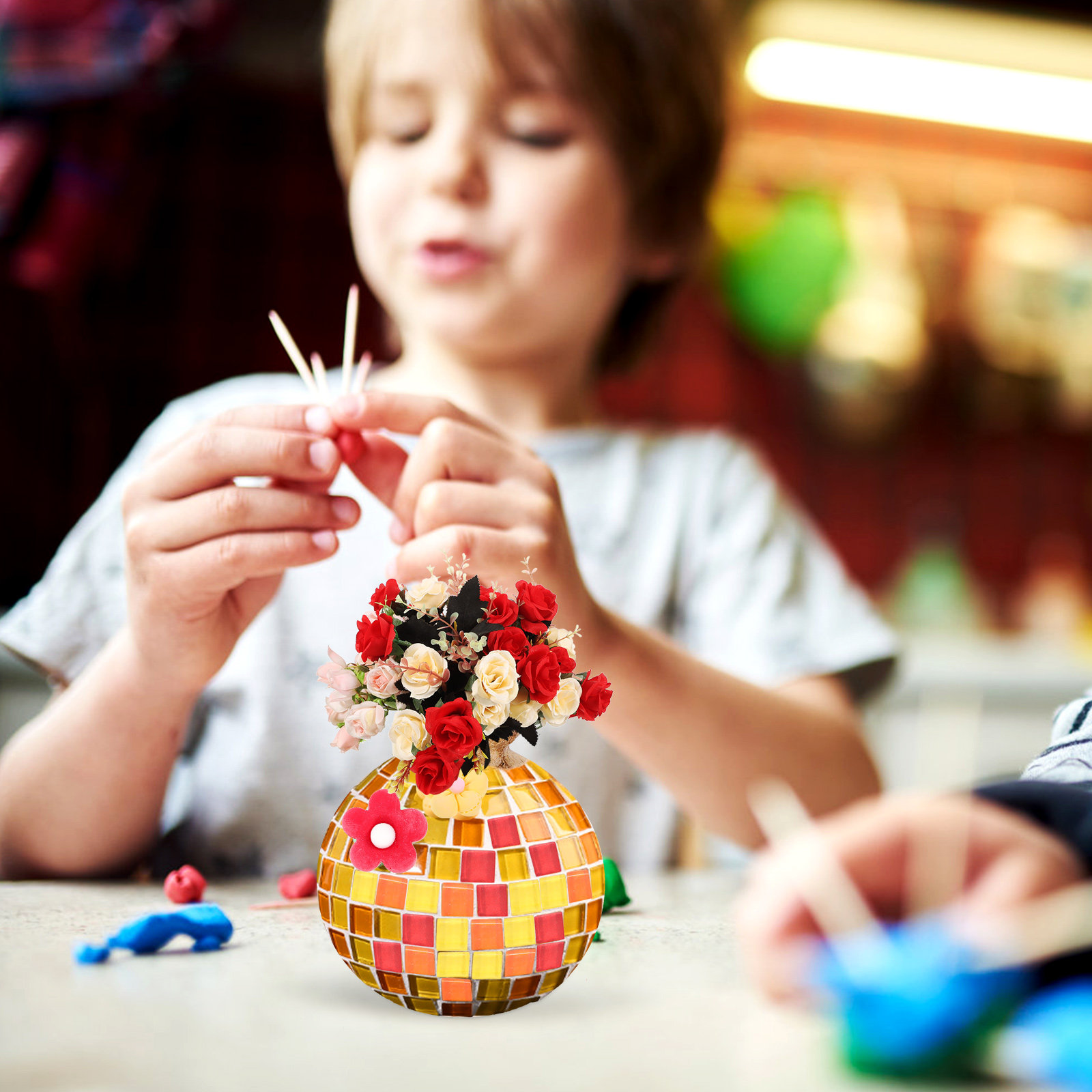 Art Craft Vase - 1 Set DIY Mosaik-Vasen-Bastelset für Erwachsene,