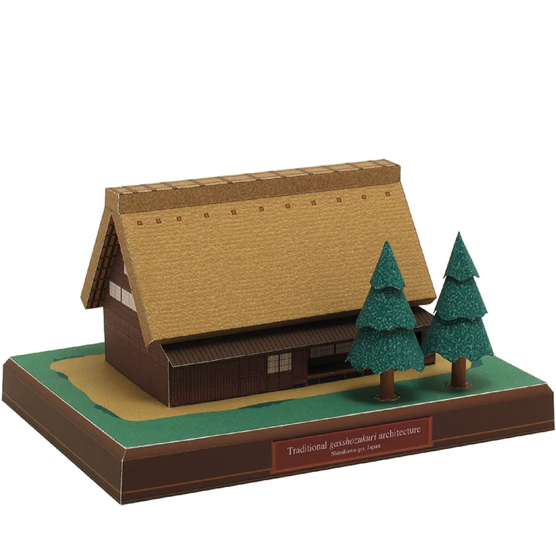 Art Craft Center - Japan Cottage Gasshozukuri Mini 3D-Papiermodell Haus