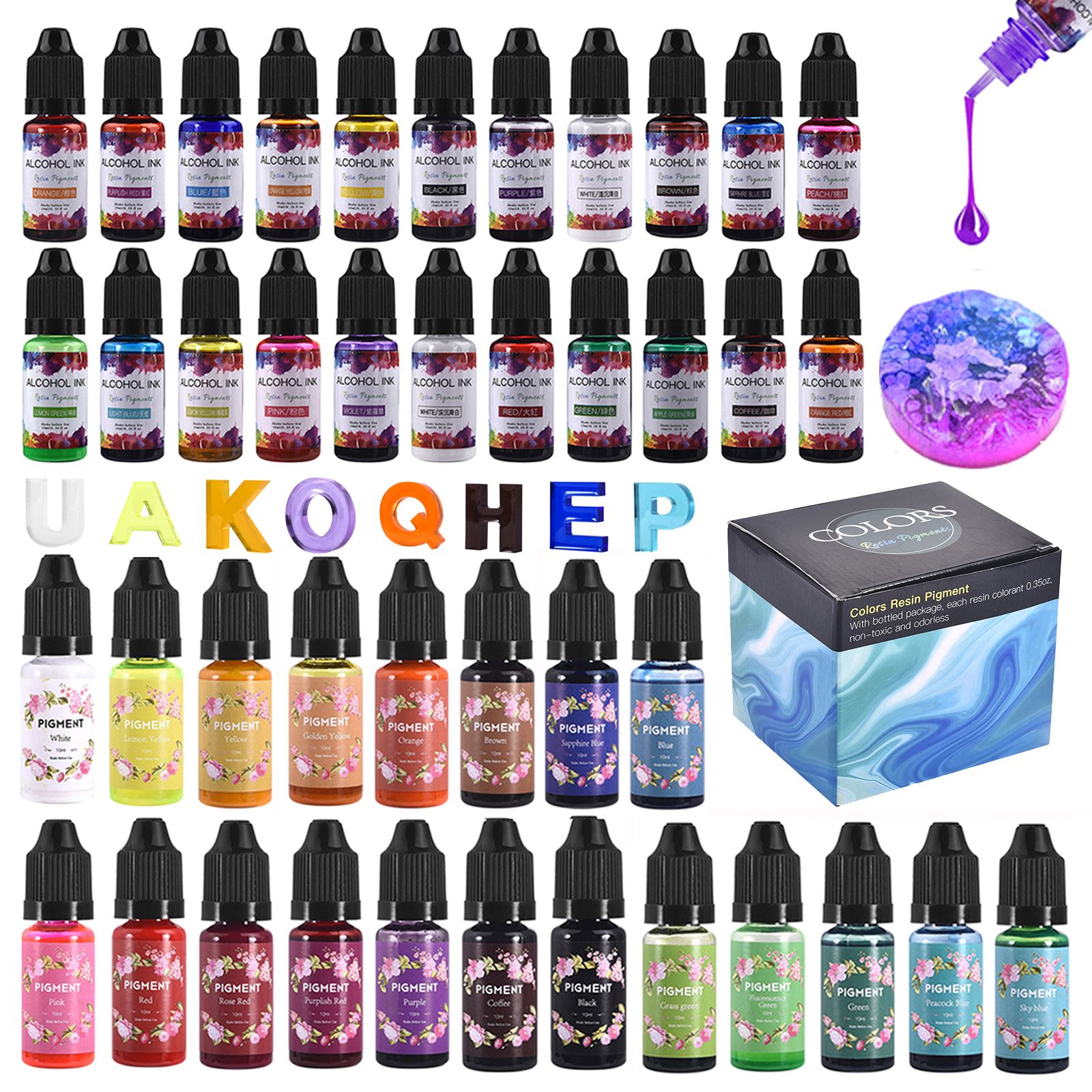 Alcohol Ink Set - 1 Set Harz Pigment Kit Kunst