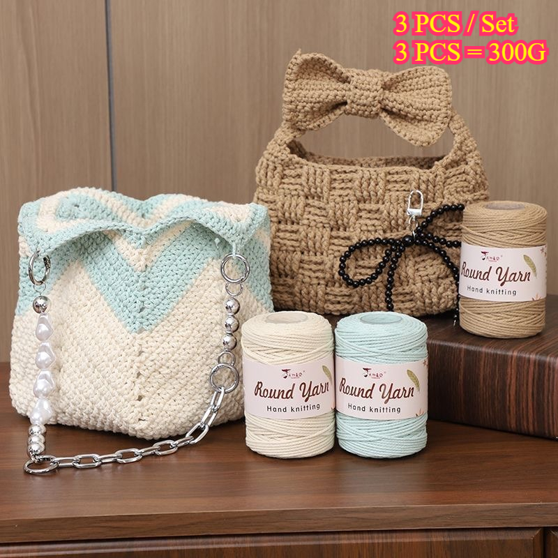 3 Stück 300g Rundes Baumwollga – Macrame Cord Cotton Bewertung und Preis