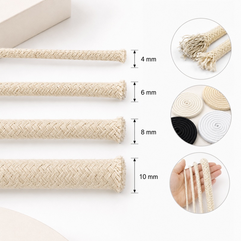 10/20M 4/6/8/10mm 16-fach Gedr – Macrame Cord Cotton Bewertung und Preis