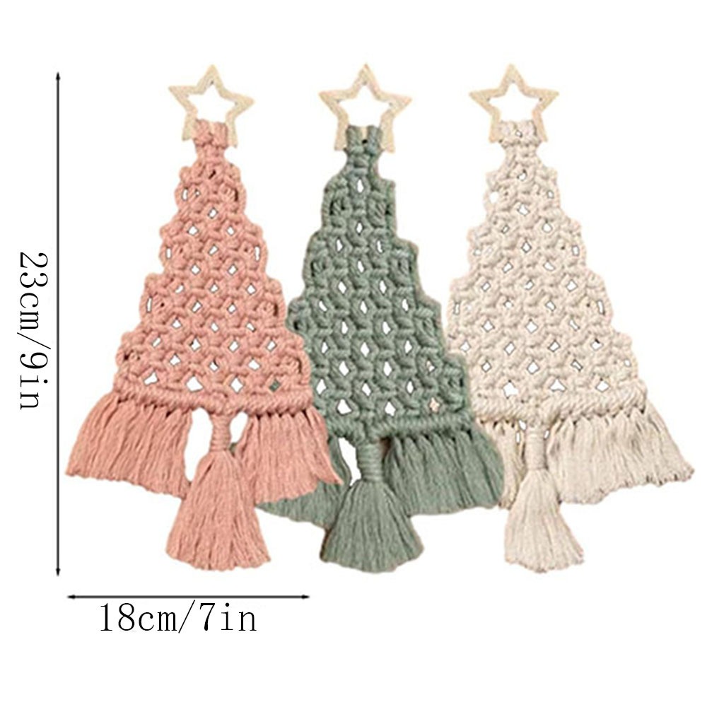 3-teiliges Weihnachtsbaum-DIY- – Macrame Cord Cotton Bewertung und Preis