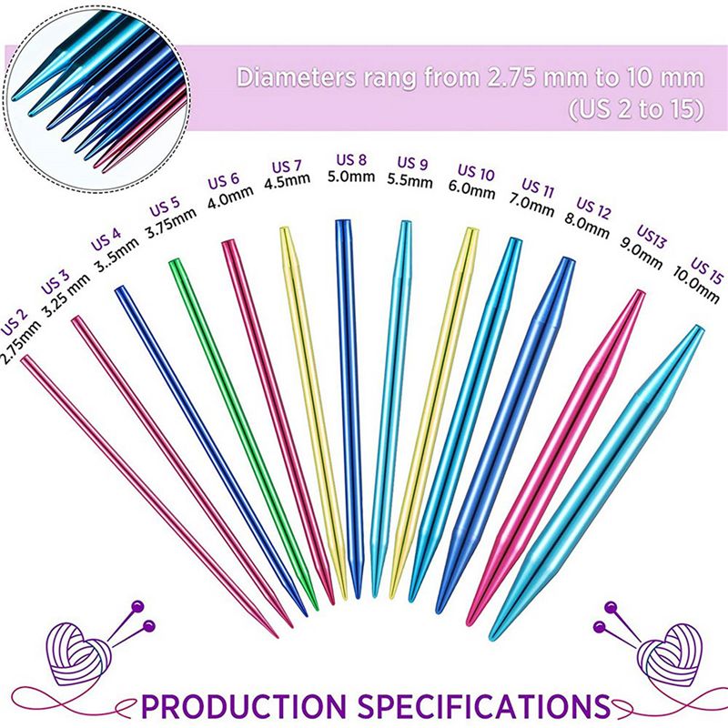 A27F-52-teiliges austauschbare – Knitting Needle Circular Bewertung und Preis