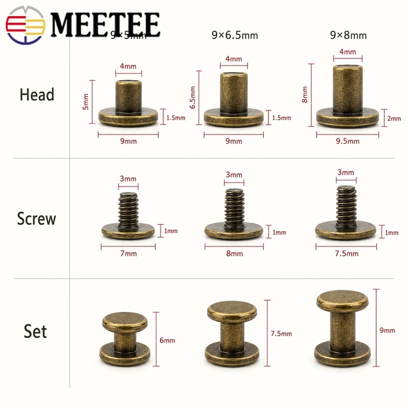 50/100 Stück 5-8mm Metall-Schr – Bookbinding Supply Kit Bewertung und Preis