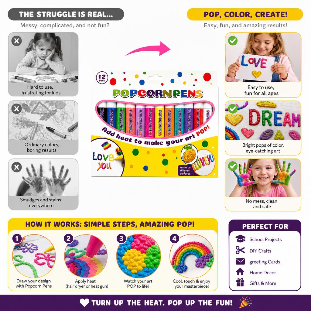 12 Farben 3D Magische Hitzeakt – Art Craft Doodle Bewertung und Preis