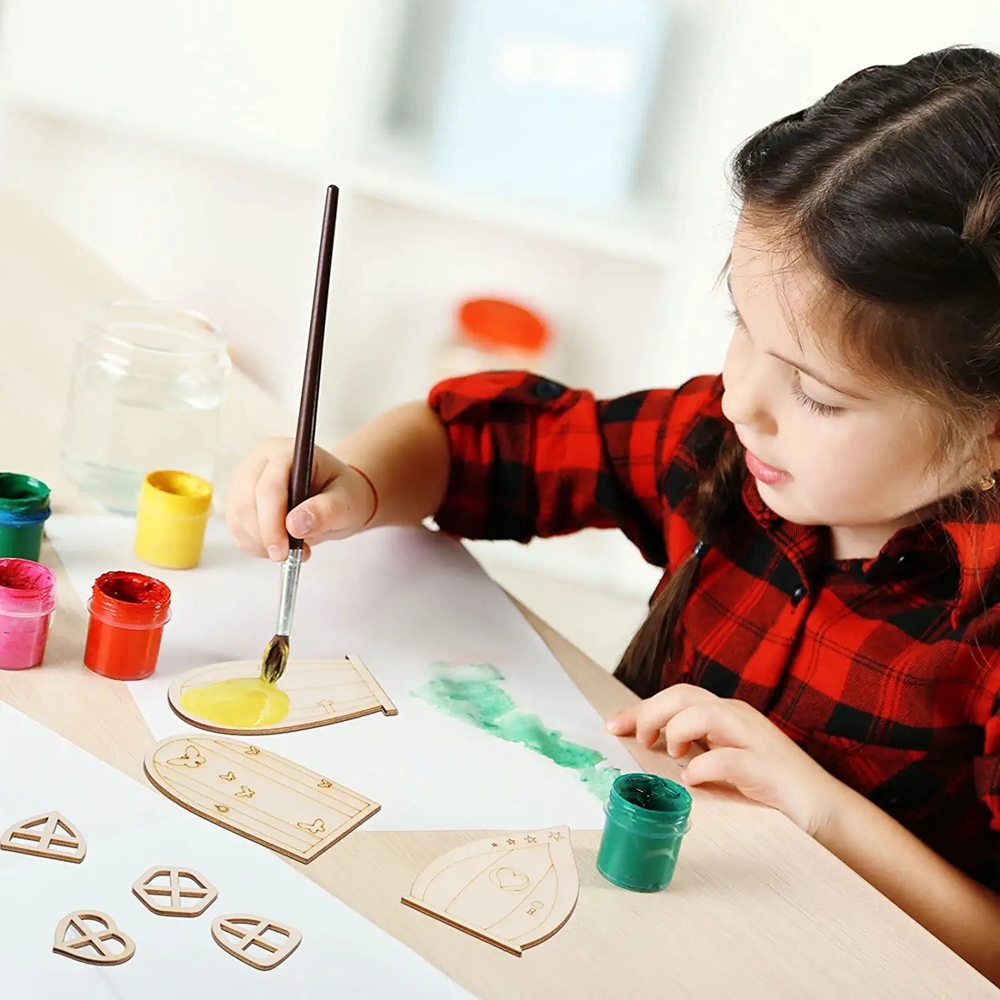 10 stücke hölzerne Fariy Tür M – Art Craft Kits For Kids Bewertung und Preis