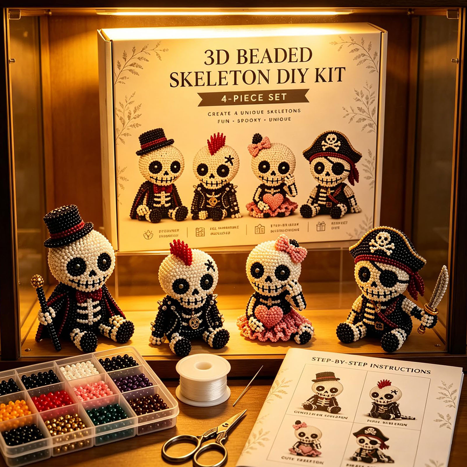 3D Perlen-Skelett DIY-Set Krea – Art Craft Kits For Kids Bewertung und Preis