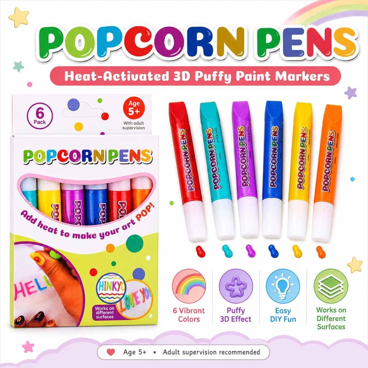 Magische Puffy Popcorn Stifte  – Art Craft Doodle Bewertung und Preis