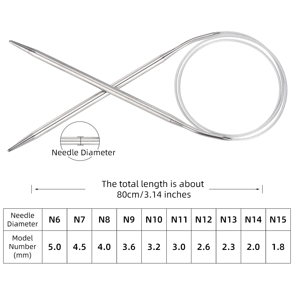 Ergonomische feste Runds trick – Knitting Needle Circular Bewertung und Preis